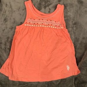 Us polo assn for girls tank top size 4T